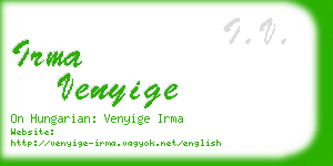 irma venyige business card